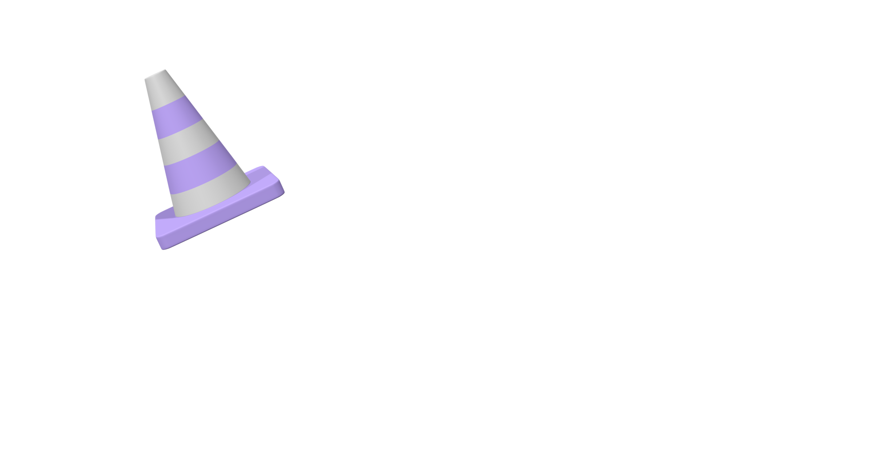 Ein Icon, das ein lila Pylone zeigt